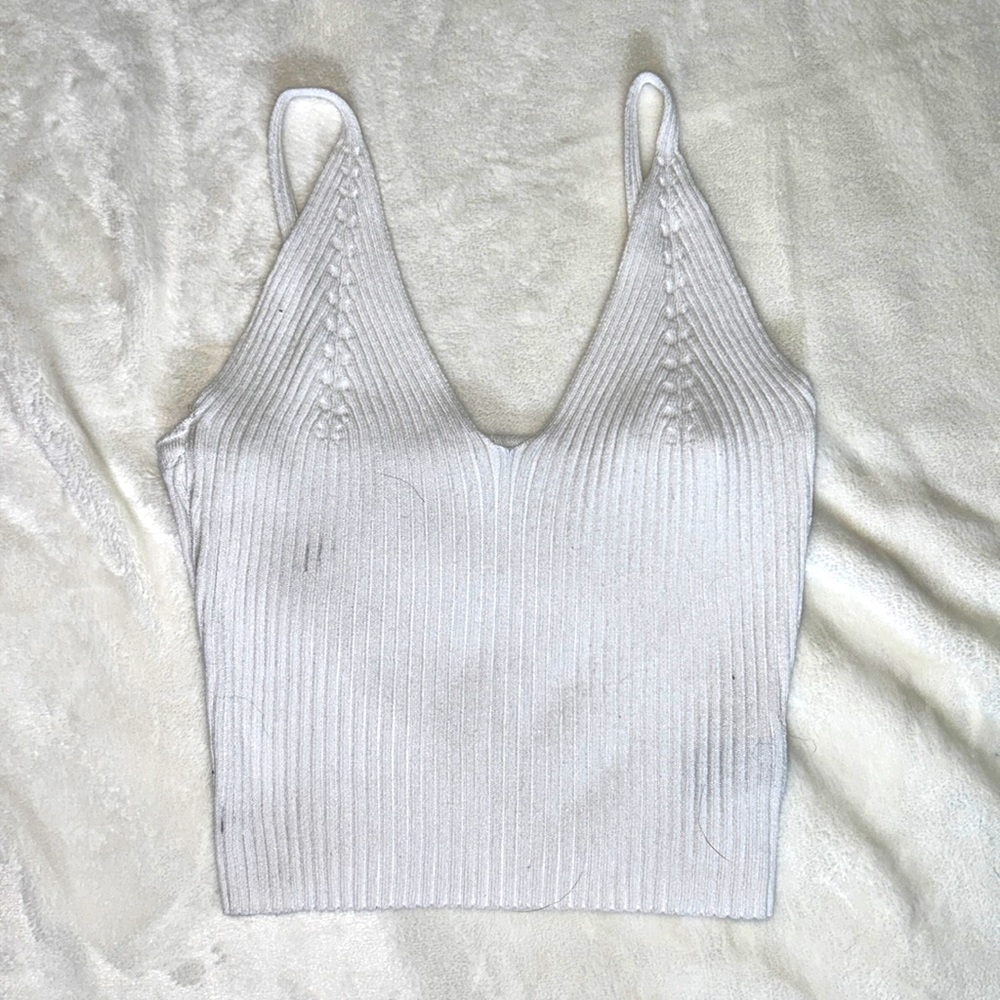 White tank top. Size medium. Fits small.